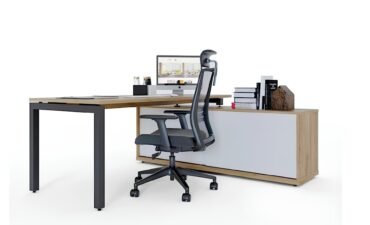 Mesa Diretoria – Pé Trave com Apoio em Armário
