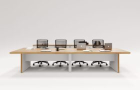 Mesa de Reunião Pé Painel Engrossado