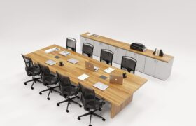 Mesa de Reunião Pé Painel Engrossado