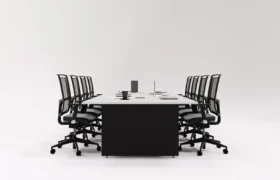 Mesa Reunião Pé Painel Simples