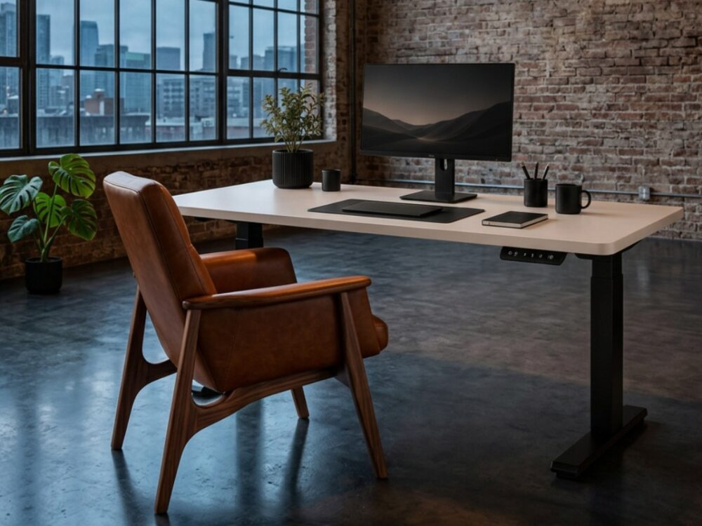 Mesa com regulagem de altura automatizada